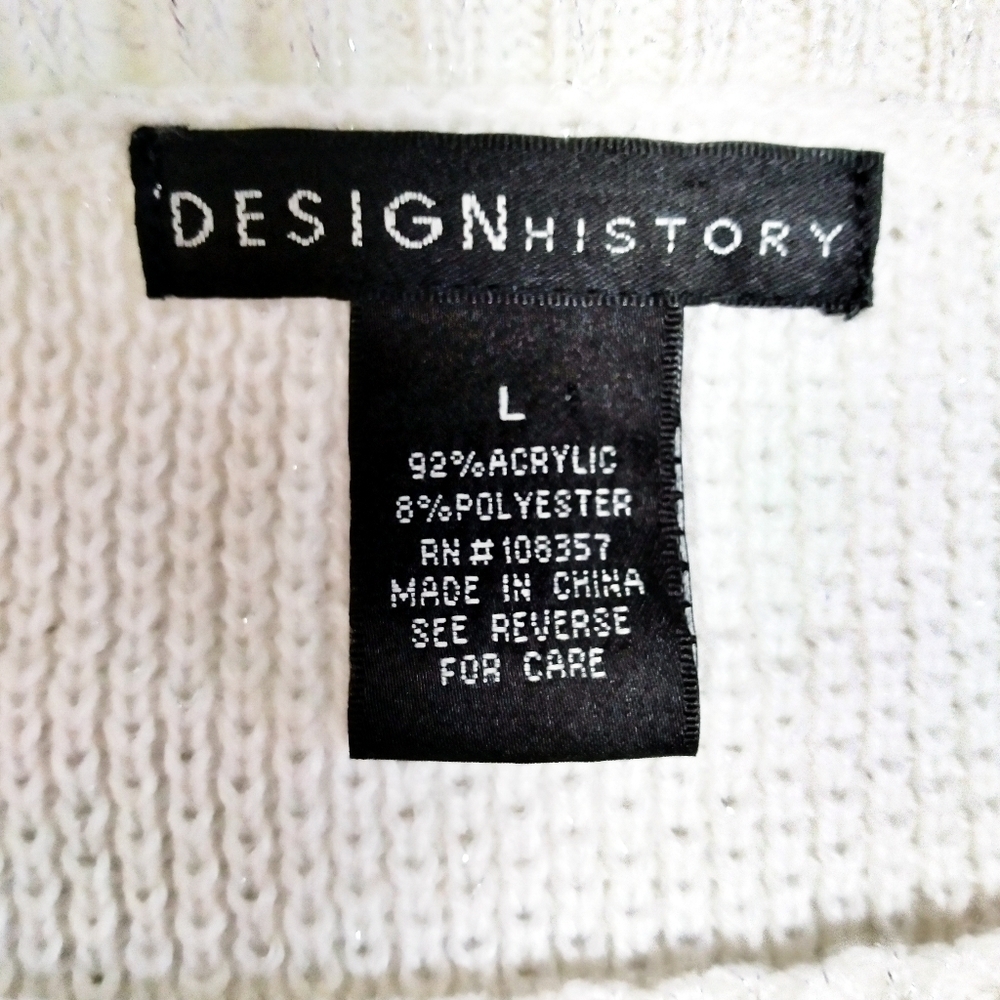 Design history White Asymmetrical Hem Sweater - Picture 7 of 7